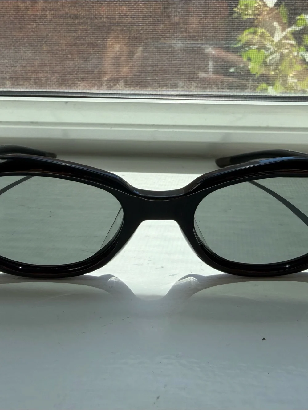 GENTLE MONSTER Black Slim Cat-Eye Sunglasses